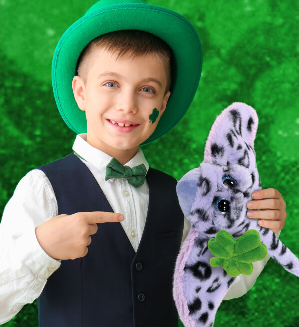 Purple Stingray With Shamrock Plush - Super-Soft Plush - Image 5