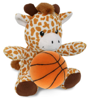 Giraffe With Basketball Plush - 6" Plush