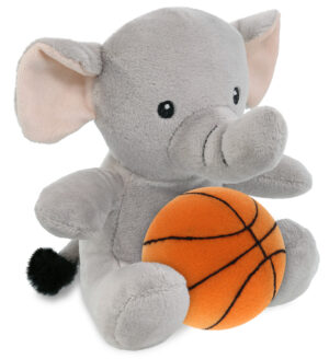 Elephant With Basketball Plush - 6" Plush